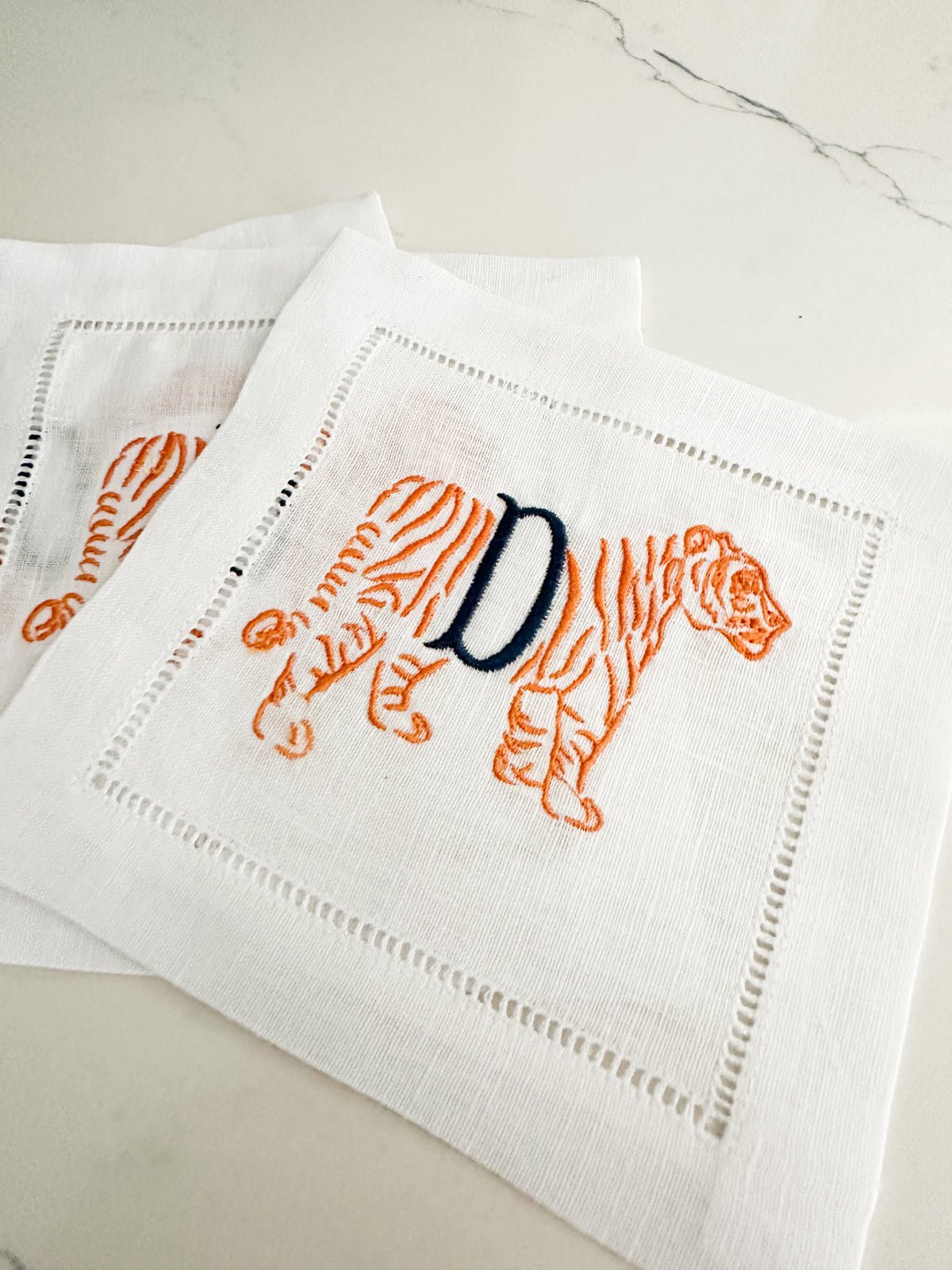 Tiger Monogram Cocktail Napkins