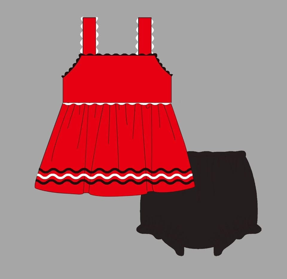 Football Ric Rac Bloomer Set