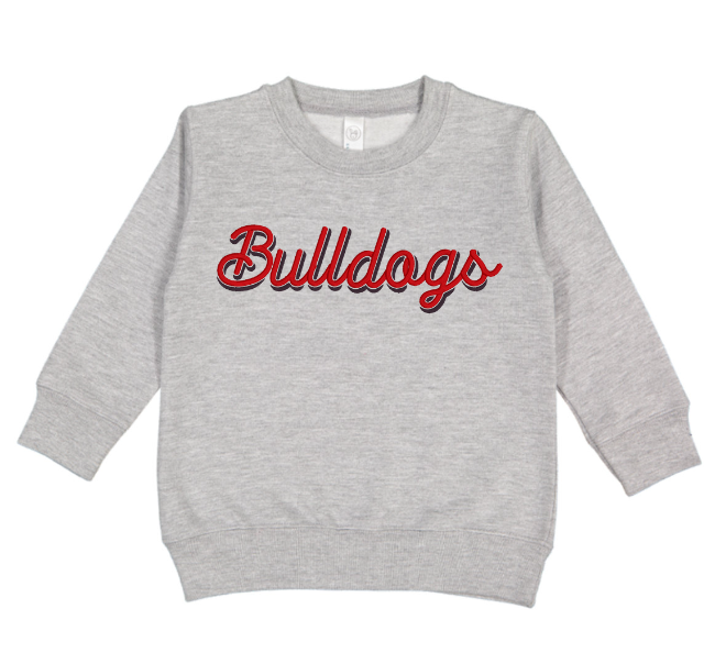 Toddler Bulldogs Script Sweatshirt- Unisex