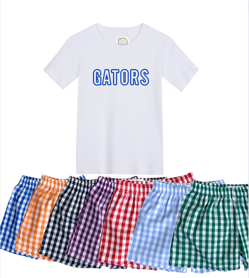 Gingham Game Day Applique Sets