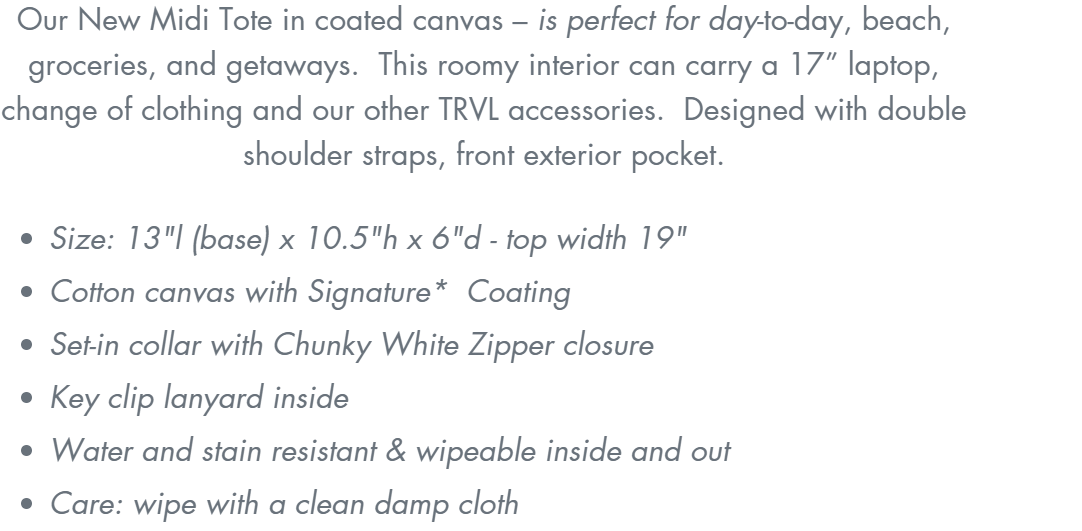 TRVL- Medium Coated Canvas