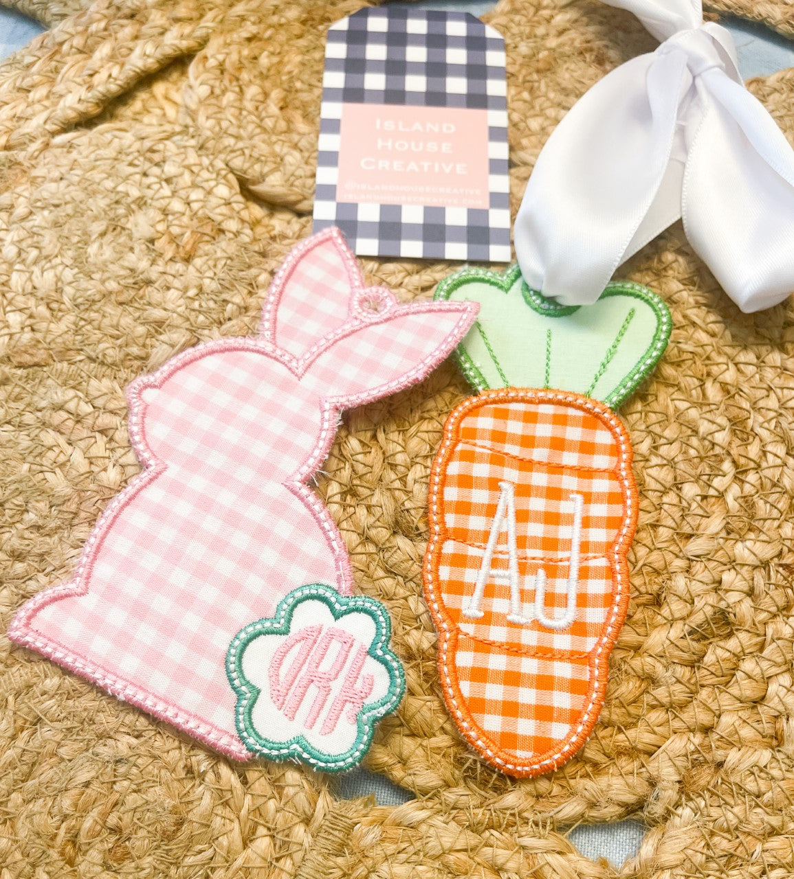 Embroidered Basket Tags