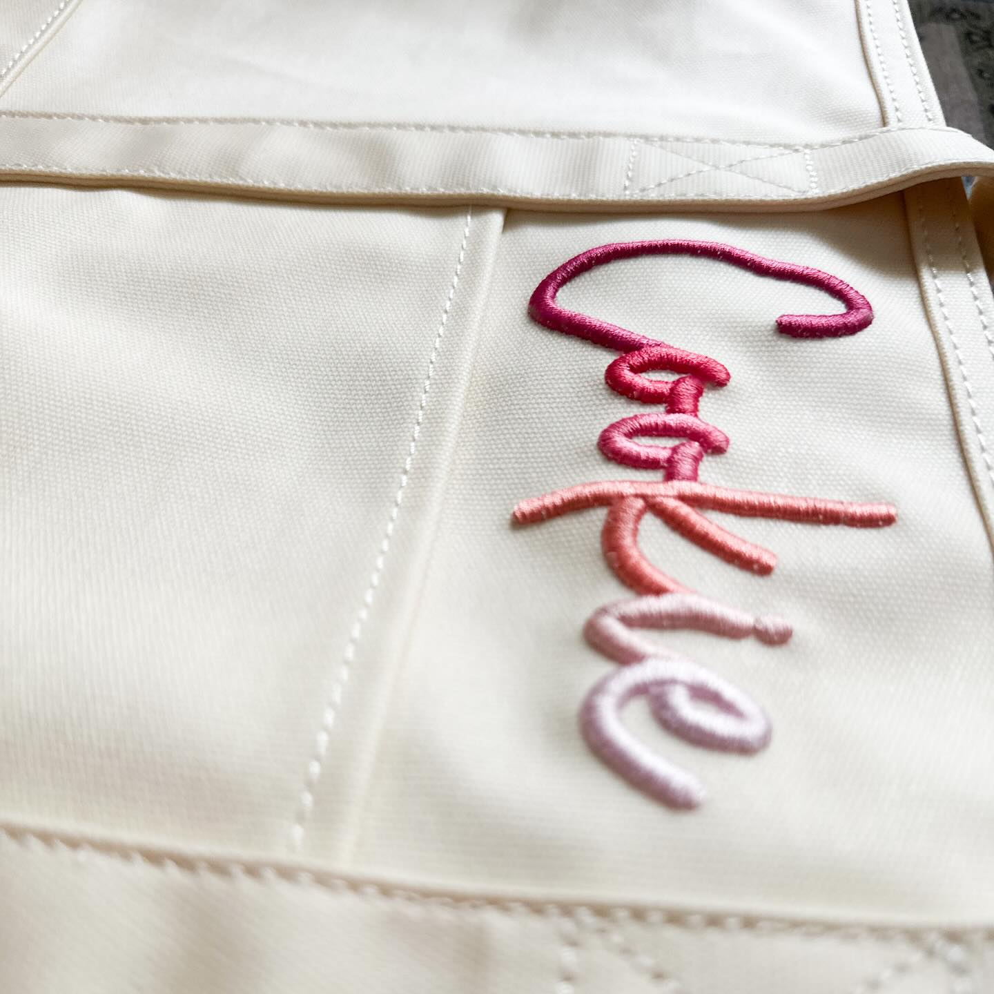 Foam Embroidery- Ombre Name Medium Tote