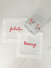 Merry Script Cocktail Napkins