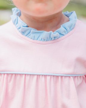 Annie Romper- Light Pink / Light Blue