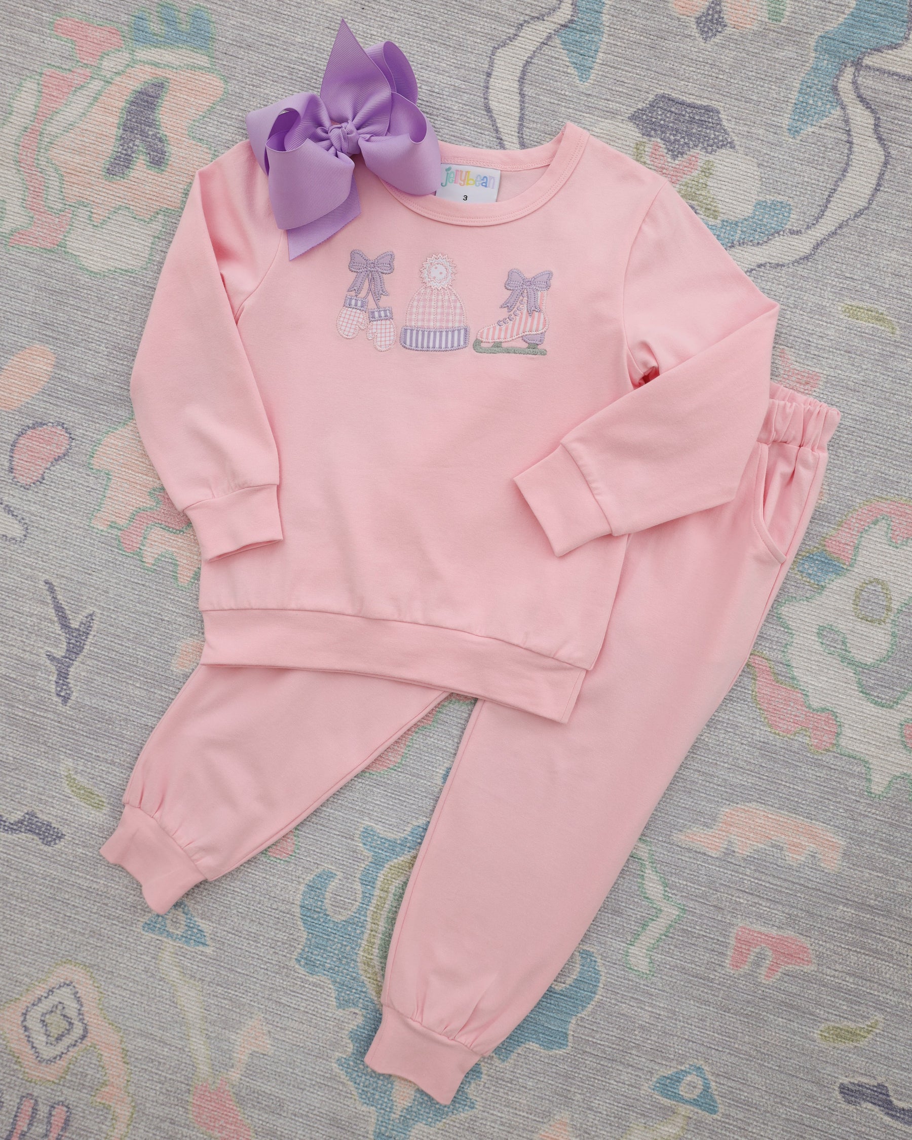Around The Rink Jogger Set- Light Pink