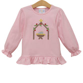 Away In a Manger Ruffle Top