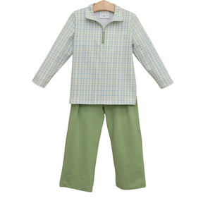Basin Plaid Evan Pullover Pant Set