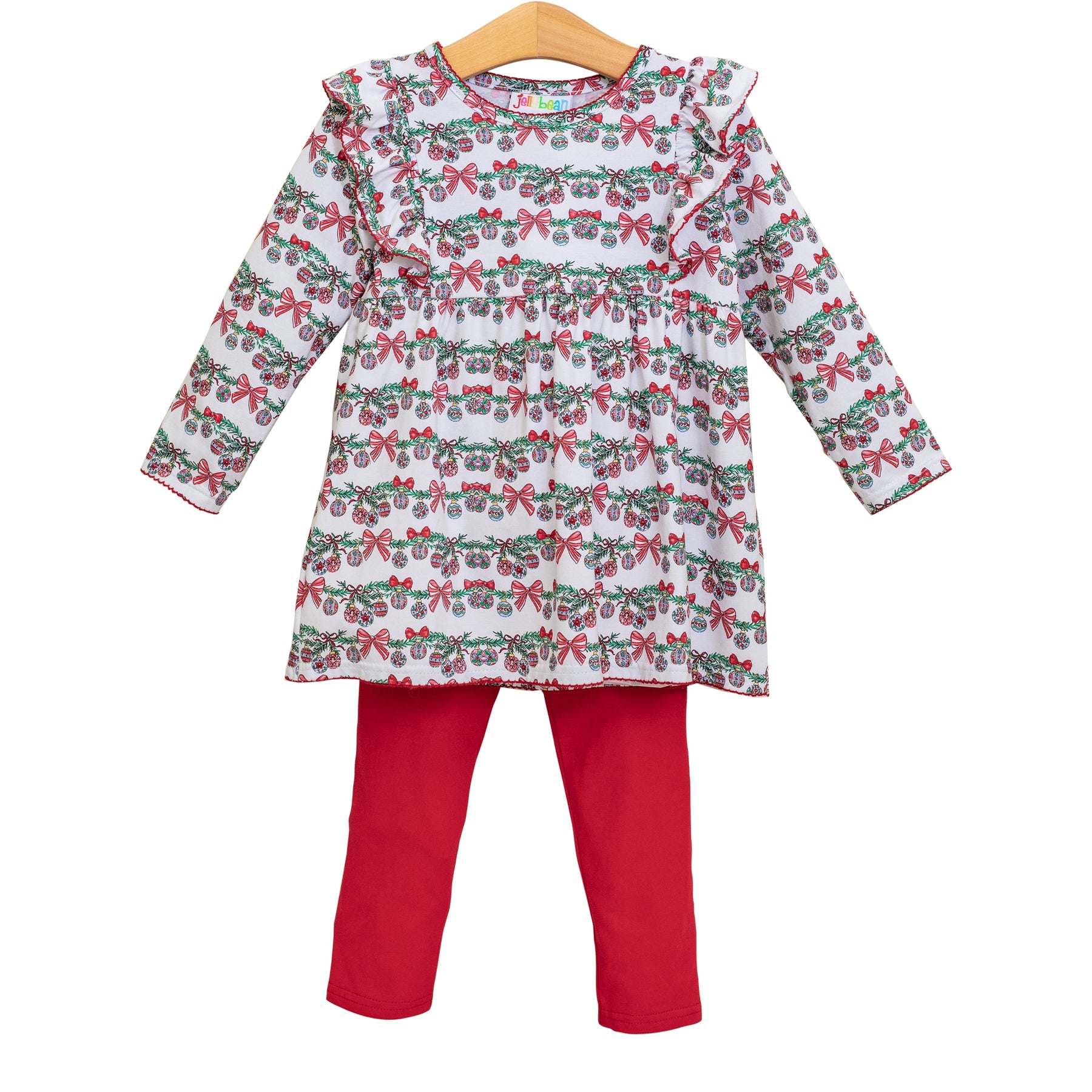 Bows & Baubles Christmas Flutter Pant Set