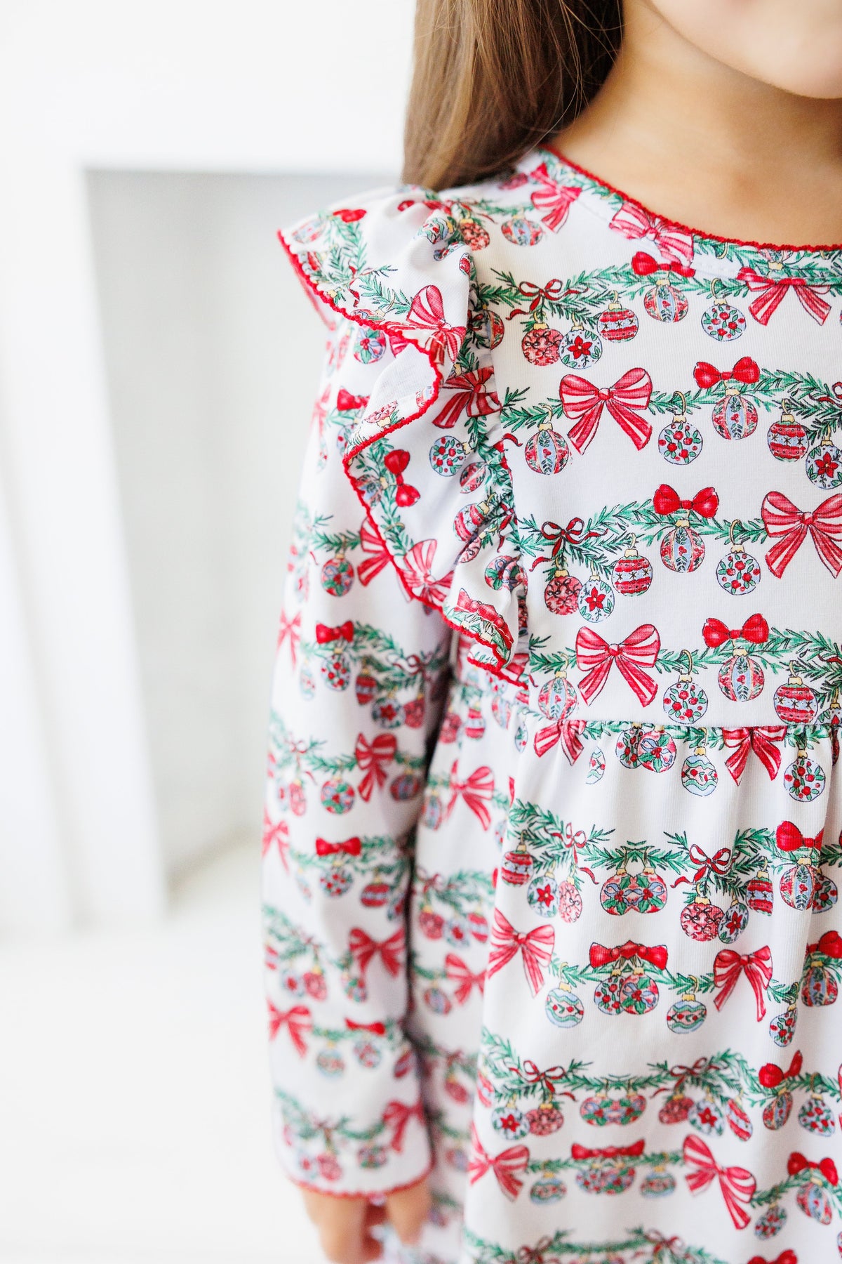 Bows & Baubles Christmas Flutter Pant Set