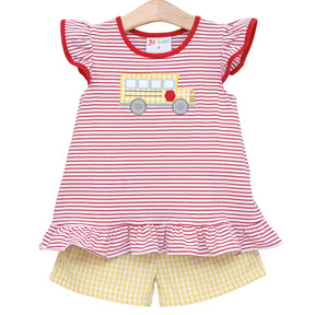 Bus Stop Ruffle Short Set