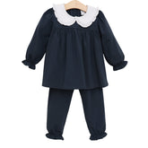 Catherine Bloomer Pant Set- Navy