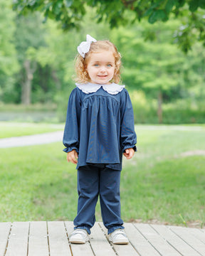 Catherine Bloomer Pant Set- Navy