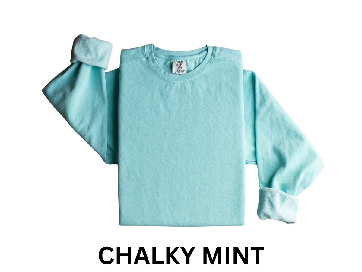 Keepsake Applique Comfort Colors Crewneck Sweatshirt