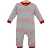 Christmas Candy Stripe Thomas Romper