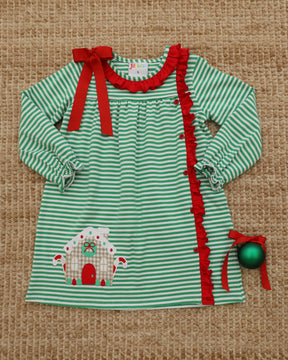 Christmas Cottage Ruffe Dress