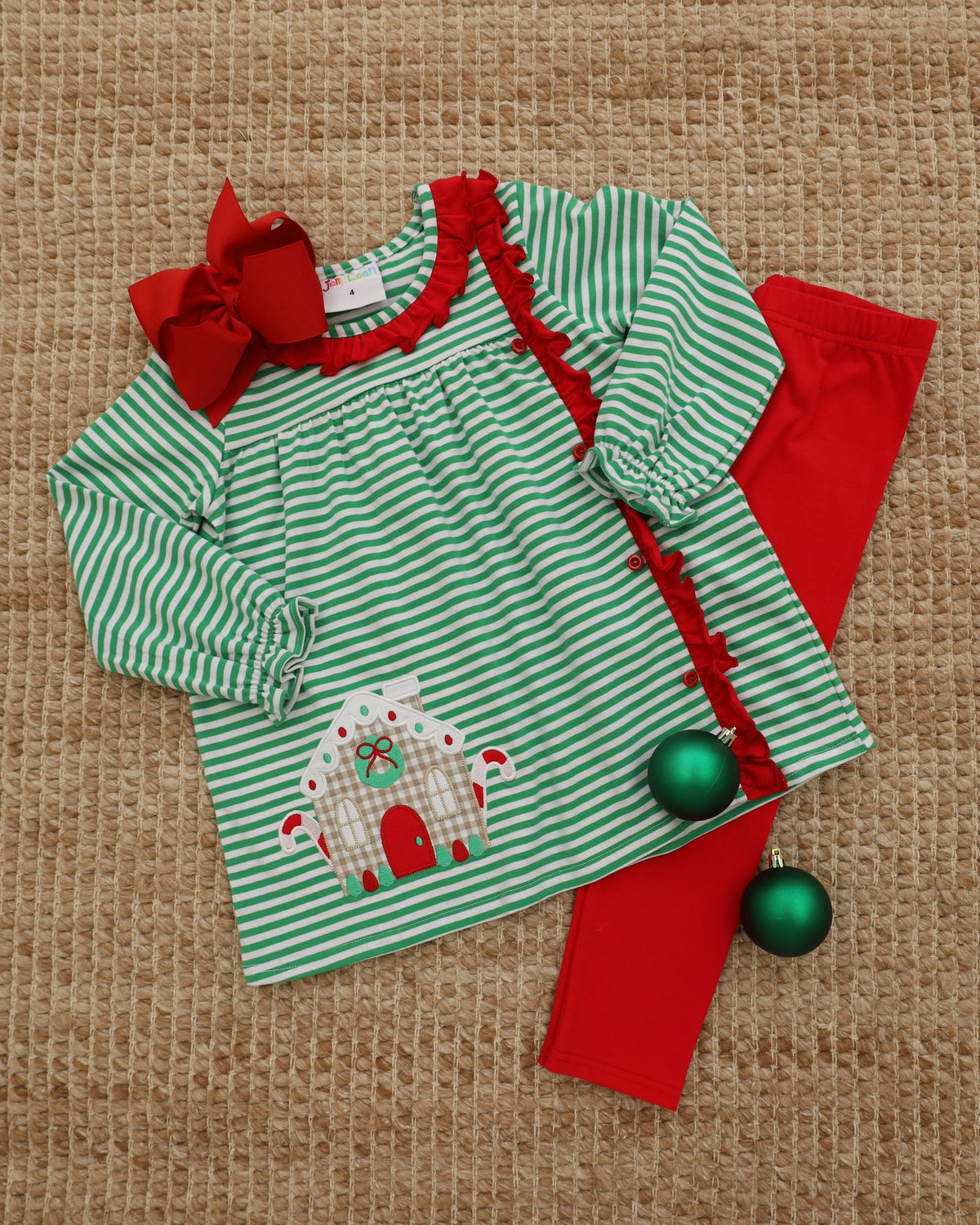 Christmas Cottage Ruffe Pant Set