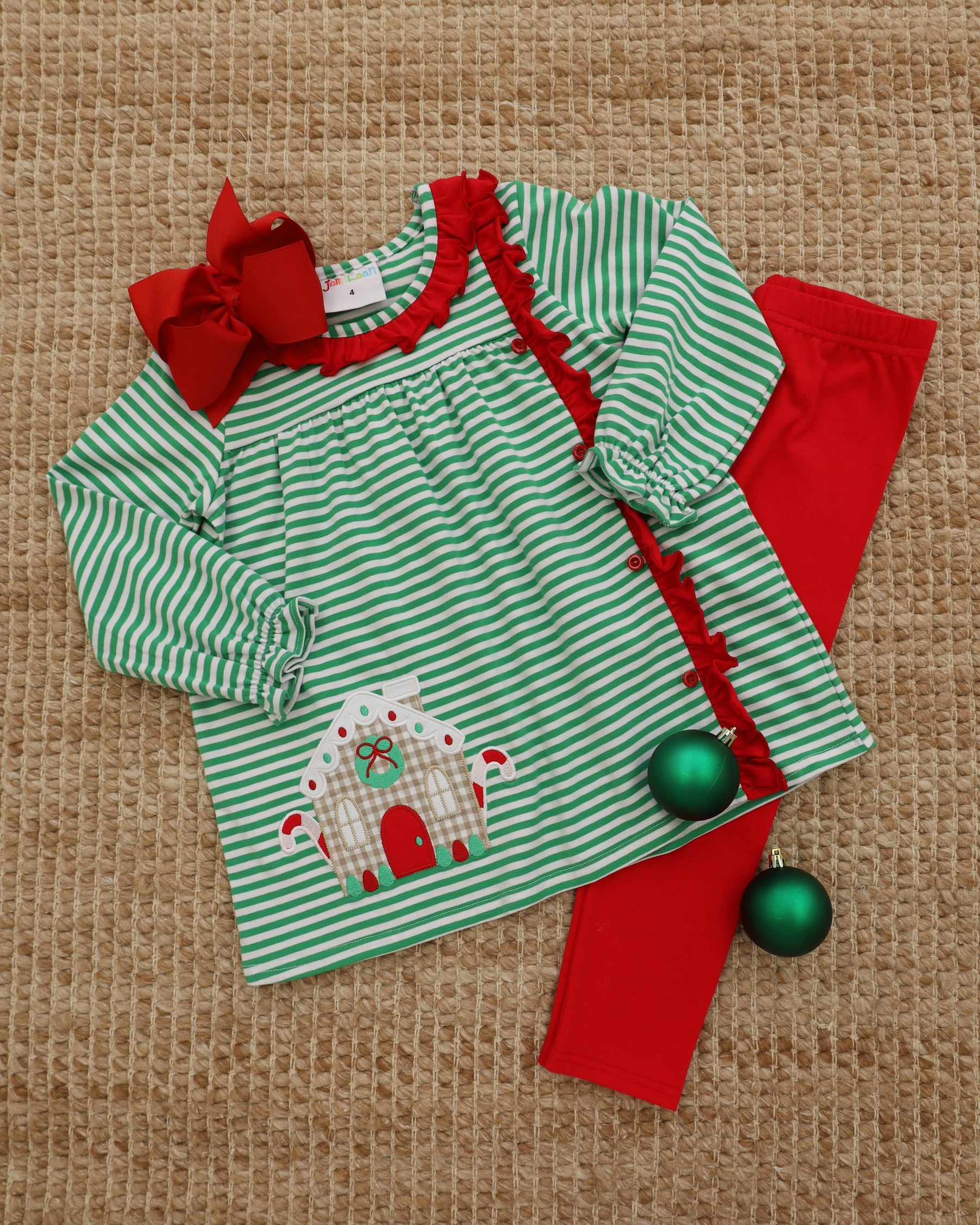 Christmas Cottage Ruffe Pant Set