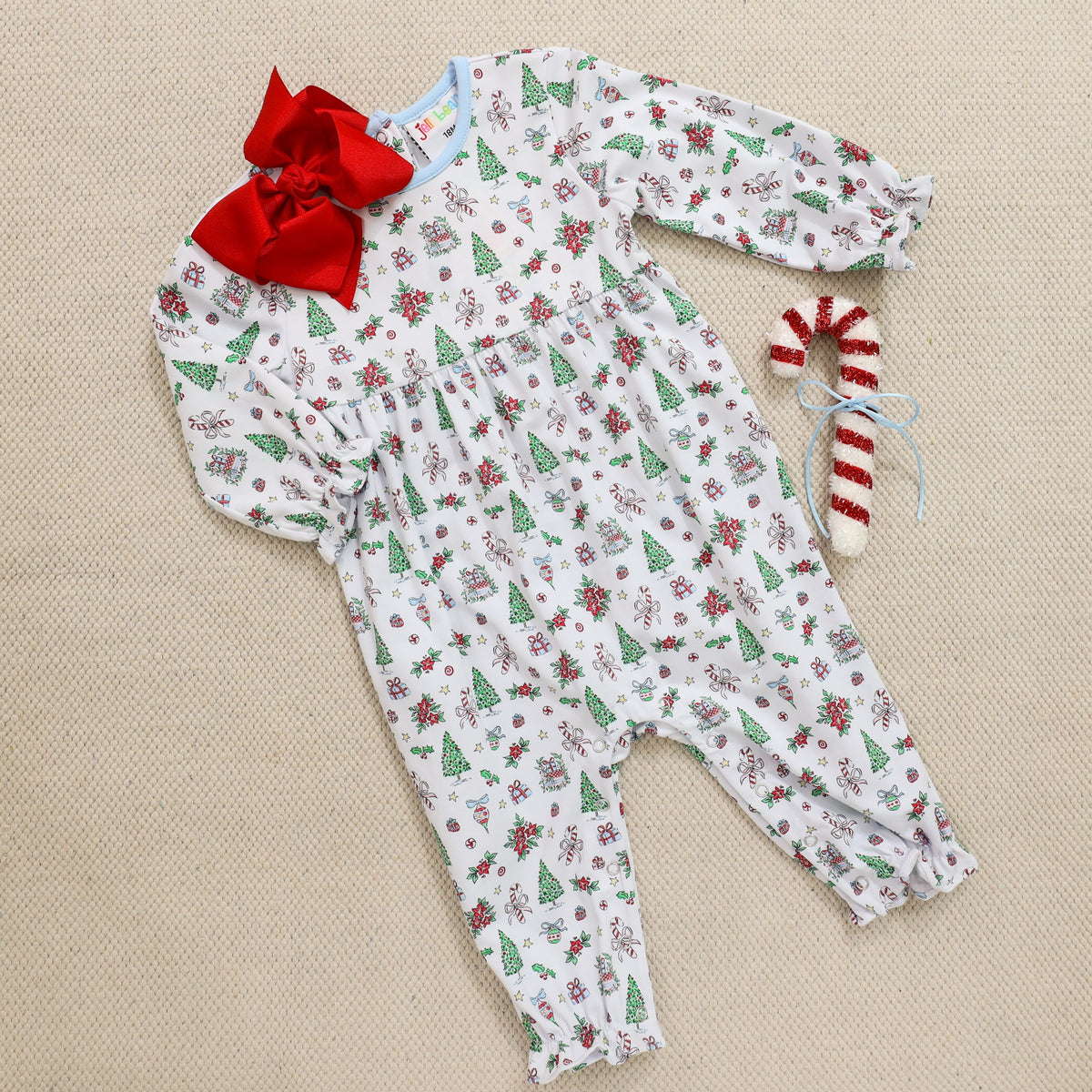 Christmas Tidings Ruffle Romper