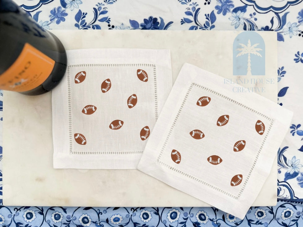Mini Football Cocktail Napkins