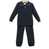 Evan Pullover Set- Navy