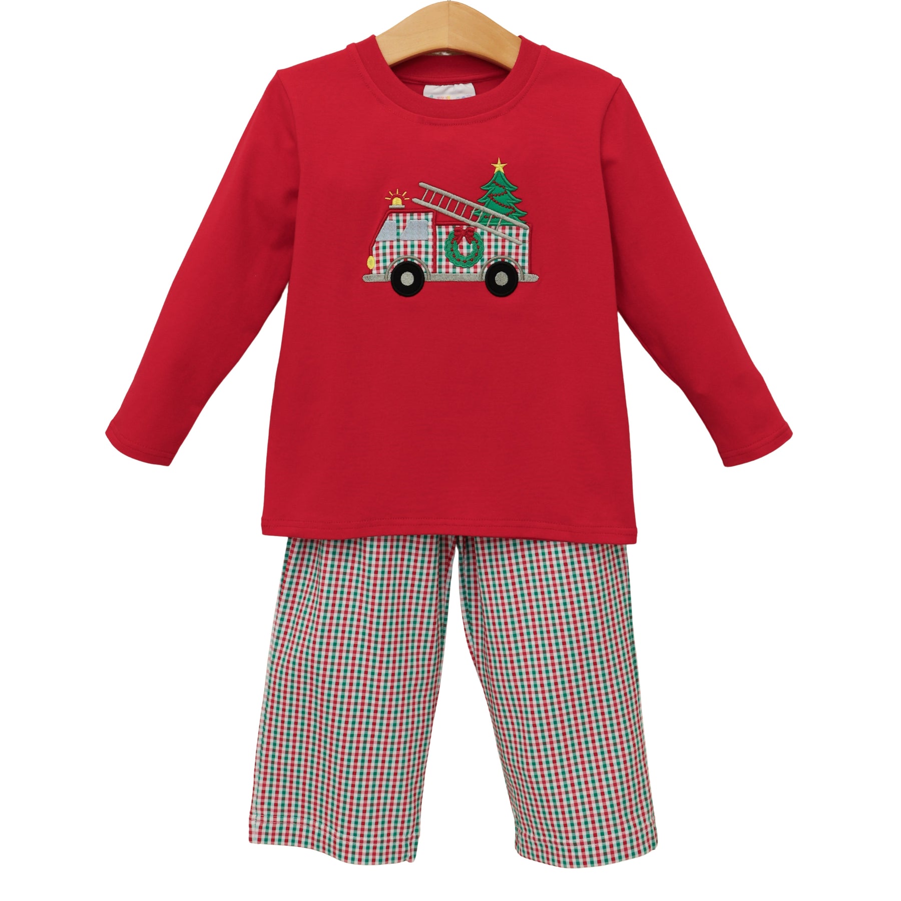 Festive Firetruck Pant Set