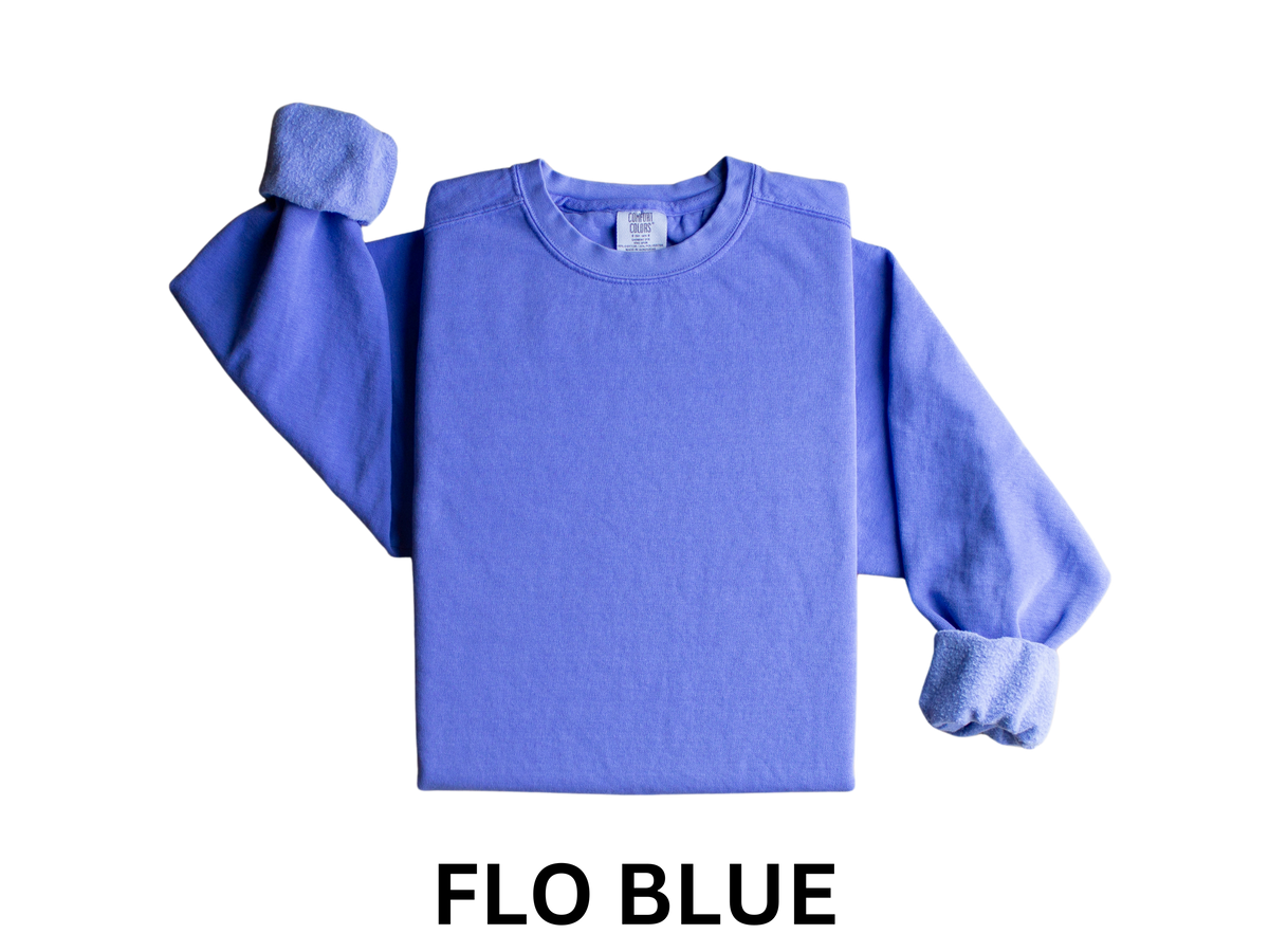 Keepsake Applique Comfort Colors Crewneck Sweatshirt