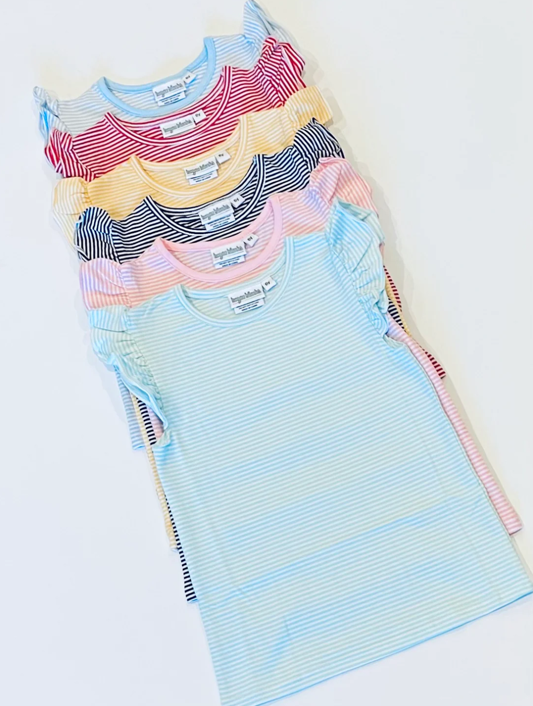 Knit Flutter Sleeve Girl's Shirt