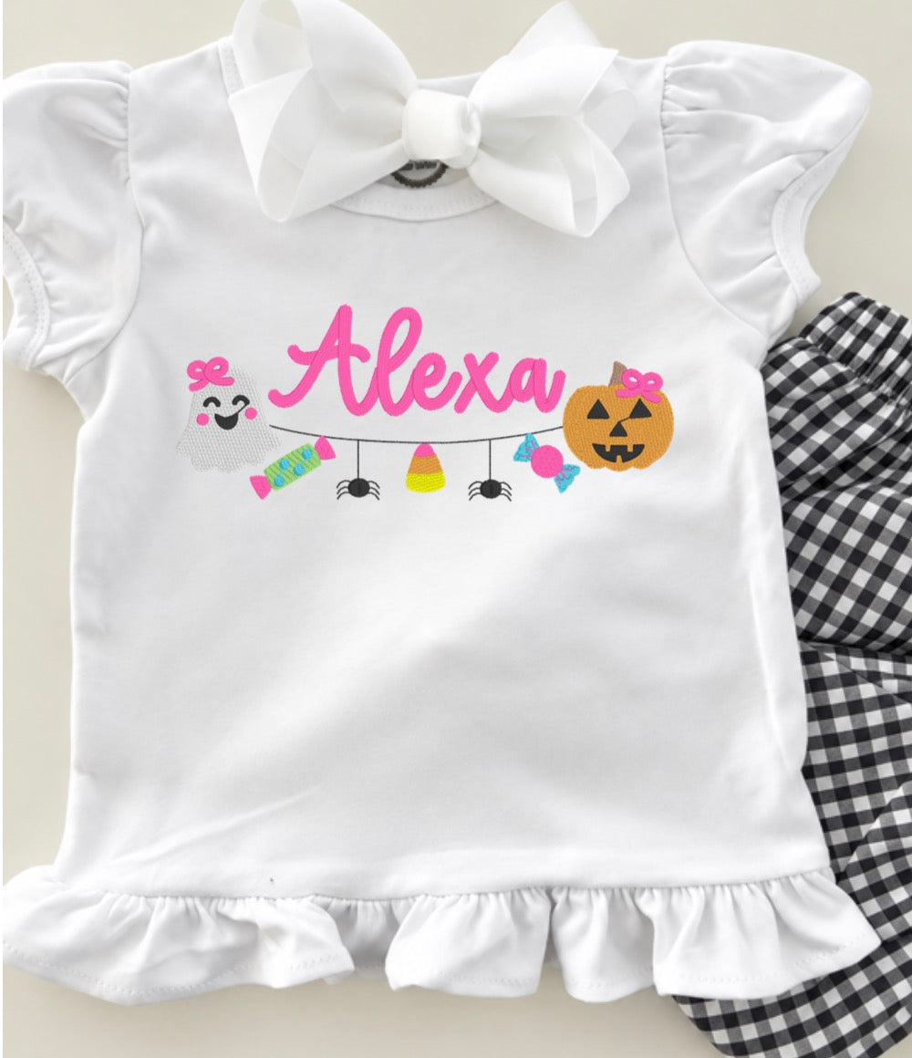 Girl’s Neon Halloween Bunting