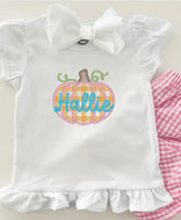 Girl’s Gingham Pink Pumpkin