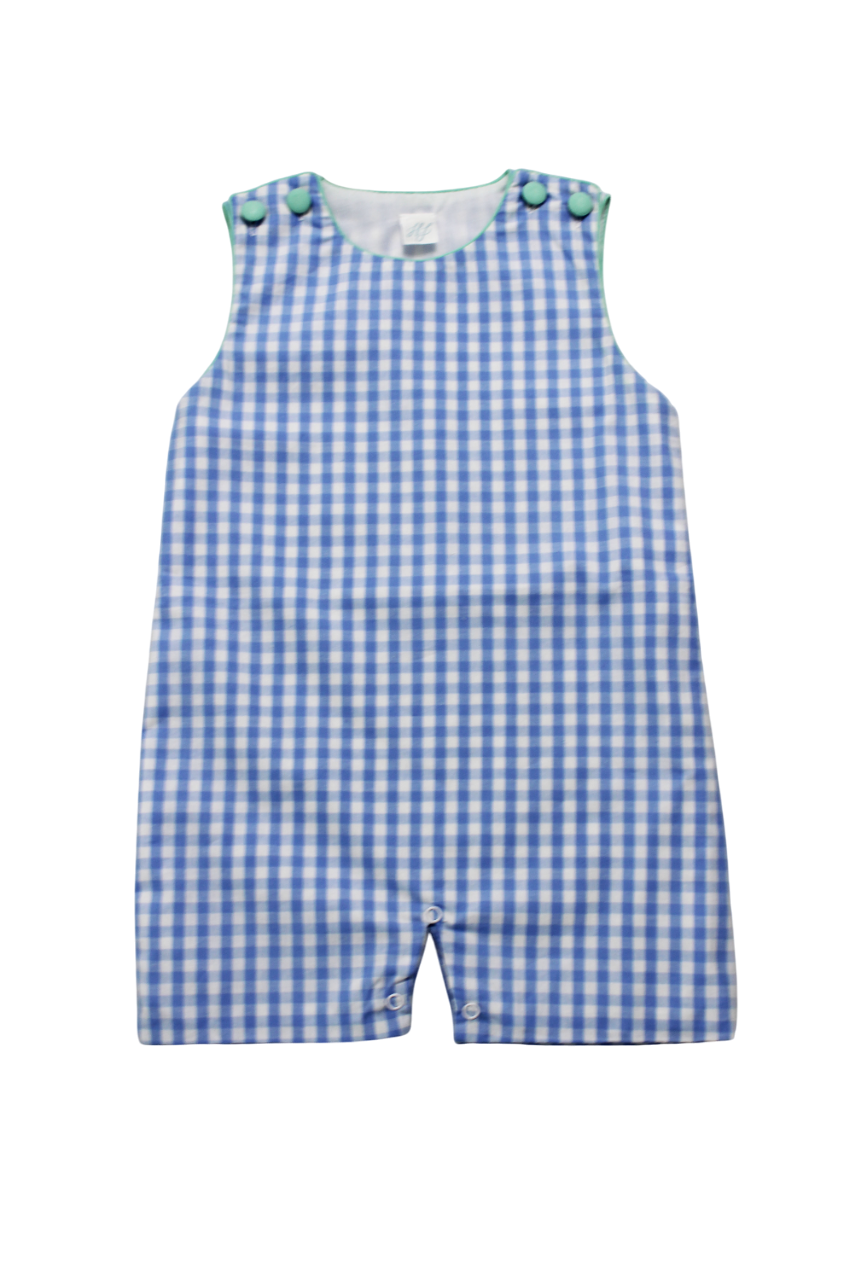 Hampton Mint and Blue Gingham Jon Jon