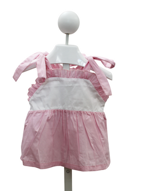 Hampton Pink Tie Top Diaper Set