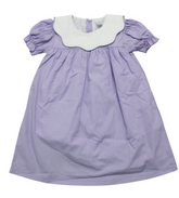 Hampton Scalloped Purple Ruffle Dress