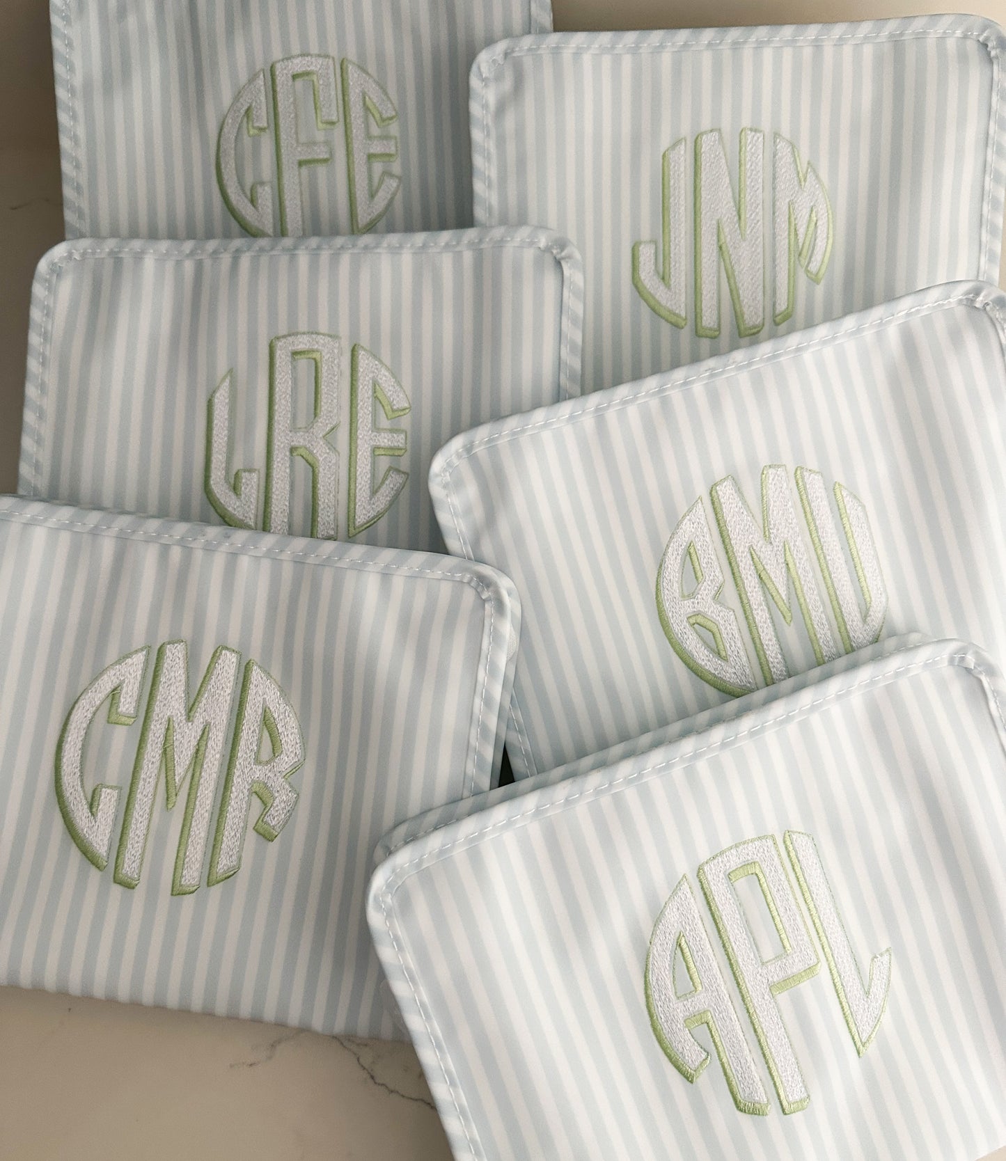 Pimlico Blue Roadie with Shadow Monogram  Embroidery