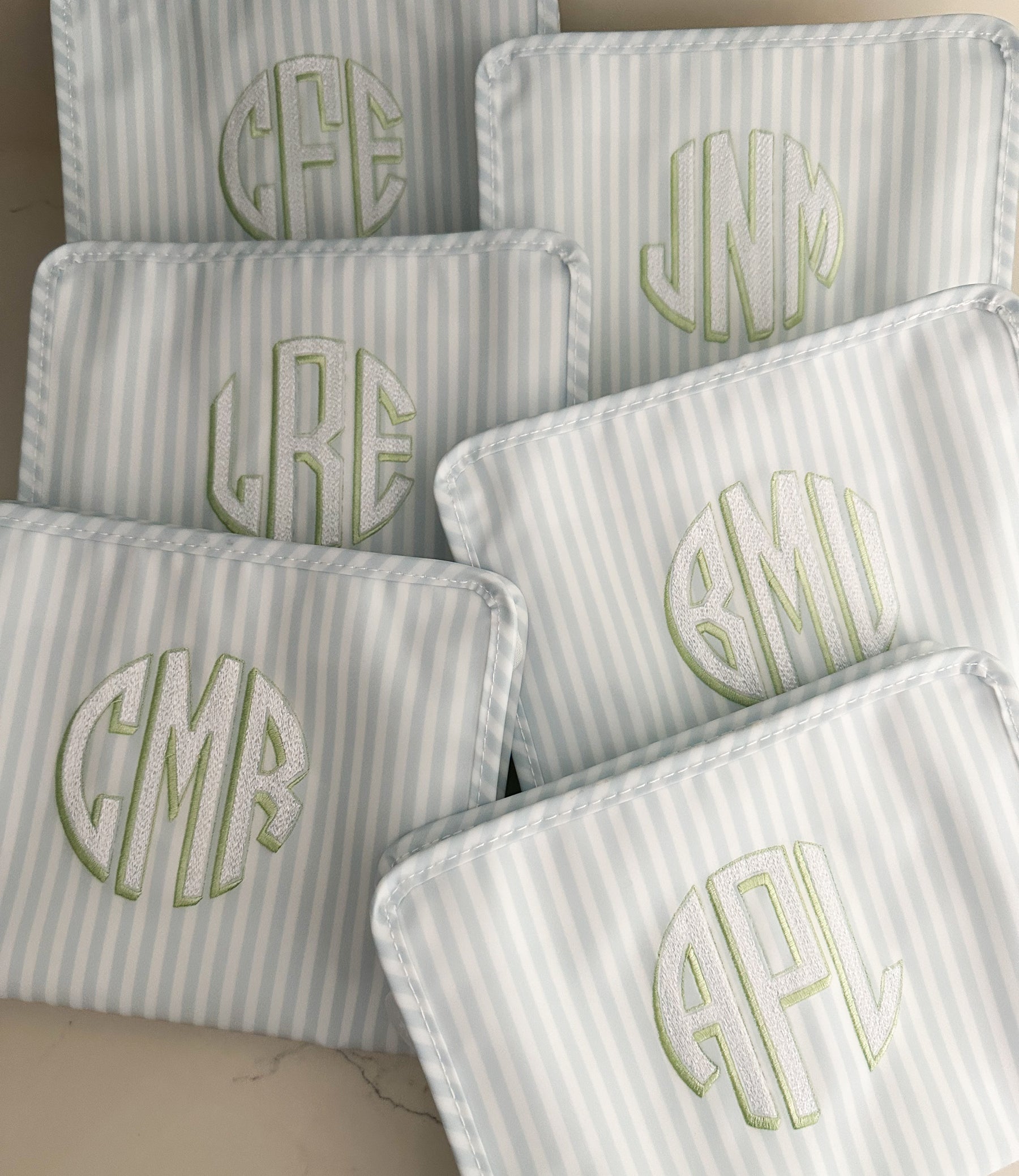 Pimlico Blue Roadie with Shadow Monogram  Embroidery