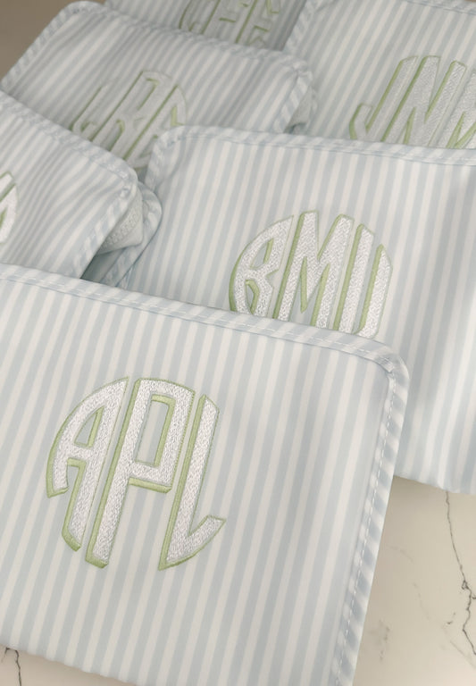 Pimlico Blue Roadie with Shadow Monogram  Embroidery