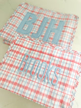 Medium Roadie in Classic Plaid Red with Embroidery
