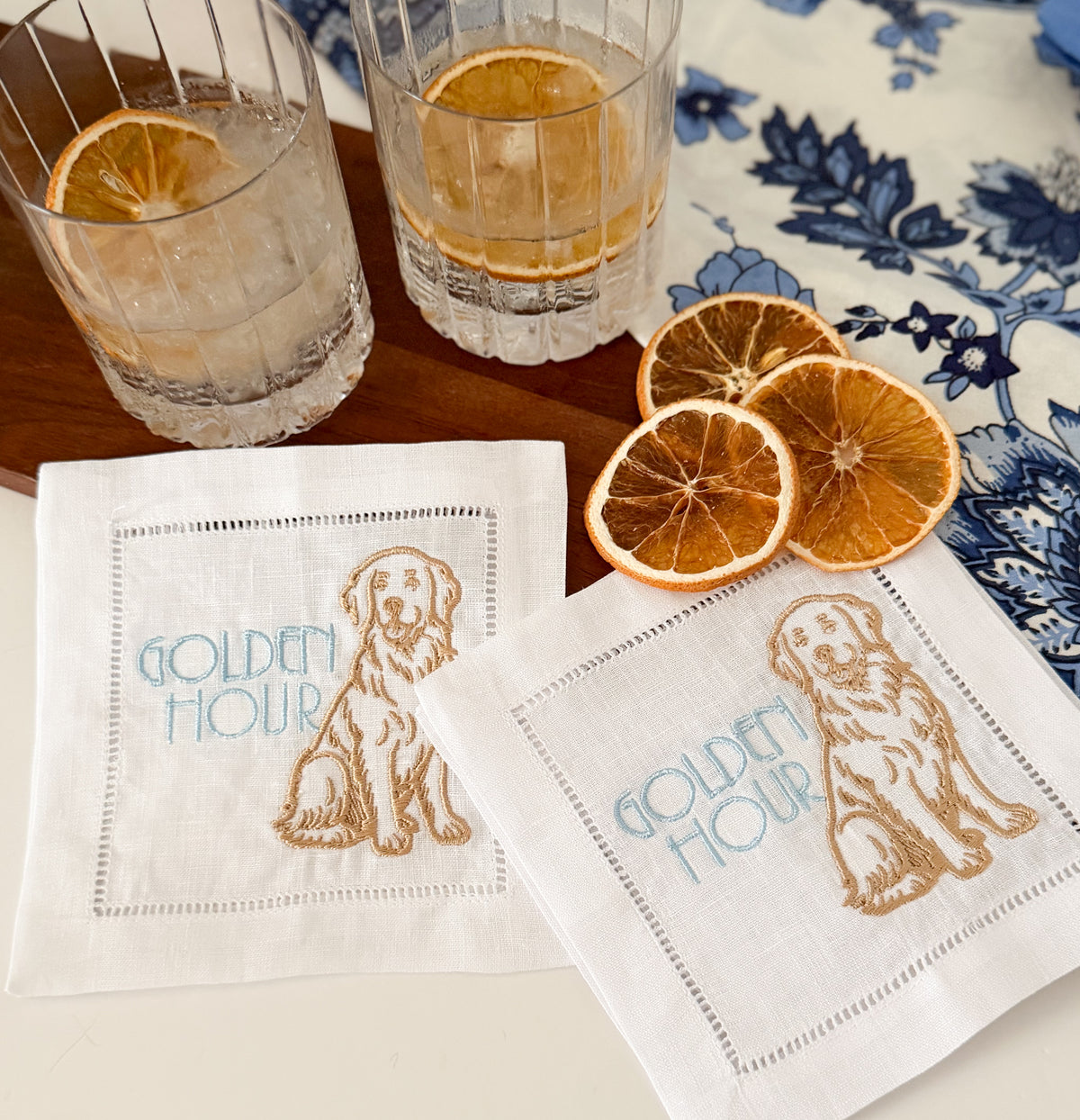 The Golden Hour Cocktail Napkin Set