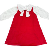 Girl's Red Corduroy Dress (Two Pieces)