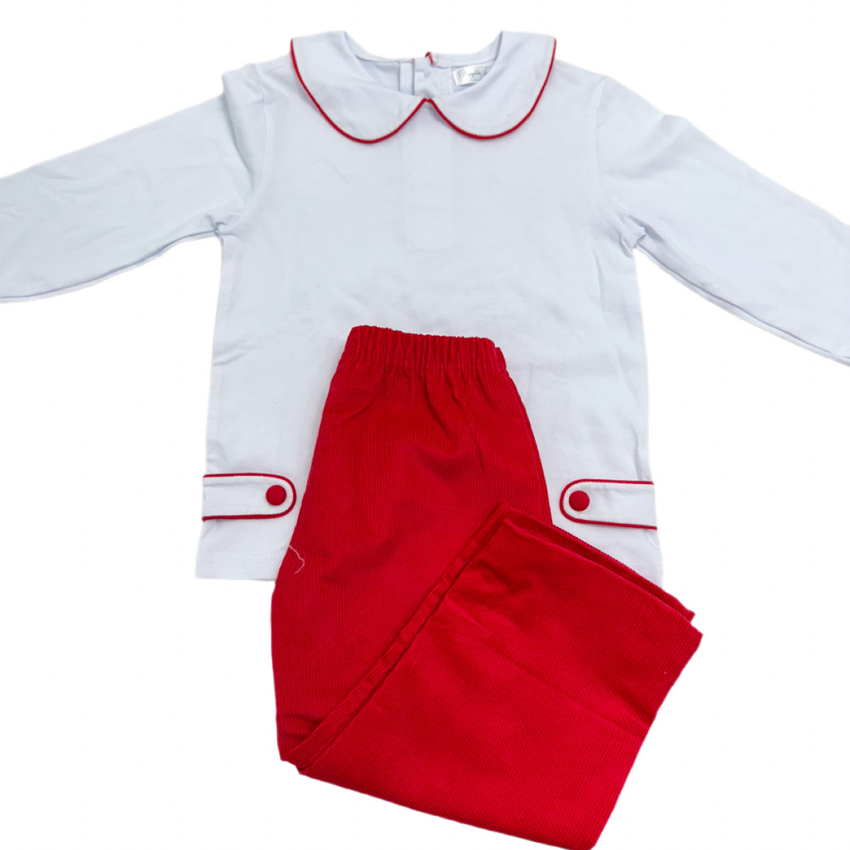 Boy's Red Corduroy Pant Set