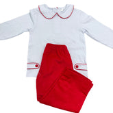 Boy's Red Corduroy Pant Set