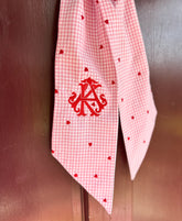 Heart Embroidered Wreath Sash