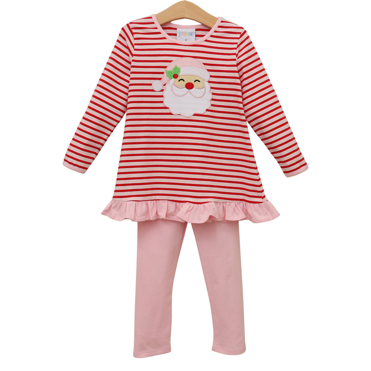 Jolly St Nick Ruffle Pants Set