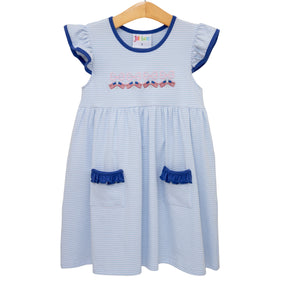 Let Freedom Ring Ruffle Pocket Dress