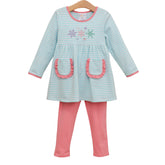 Let It Snow Ruffle Pants Set