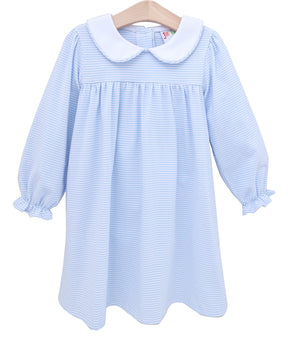 Lottie Dress- Light Blue Stripe