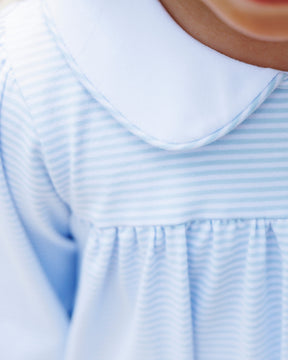 Lottie Dress- Light Blue Stripe