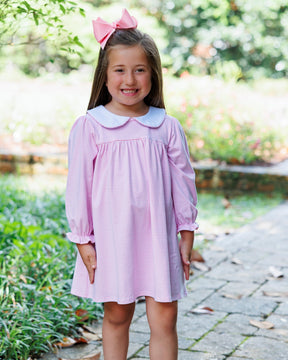 Lottie Dress- Pink Stripe