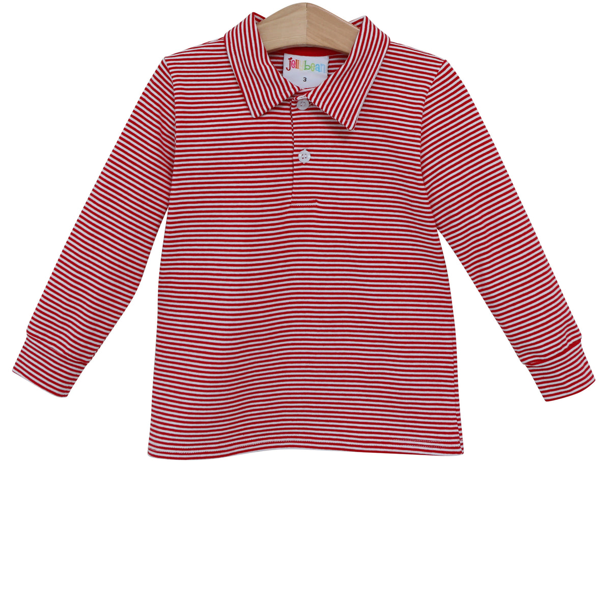 Michael LS Polo- Red Stripe