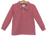 Michael LS Polo- Red Stripe